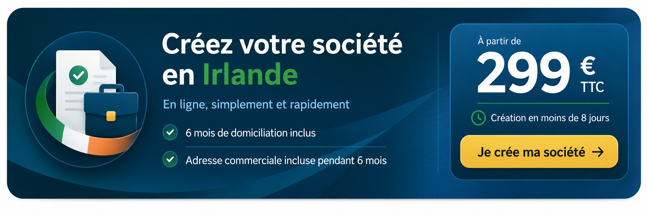 Création société en Irlande