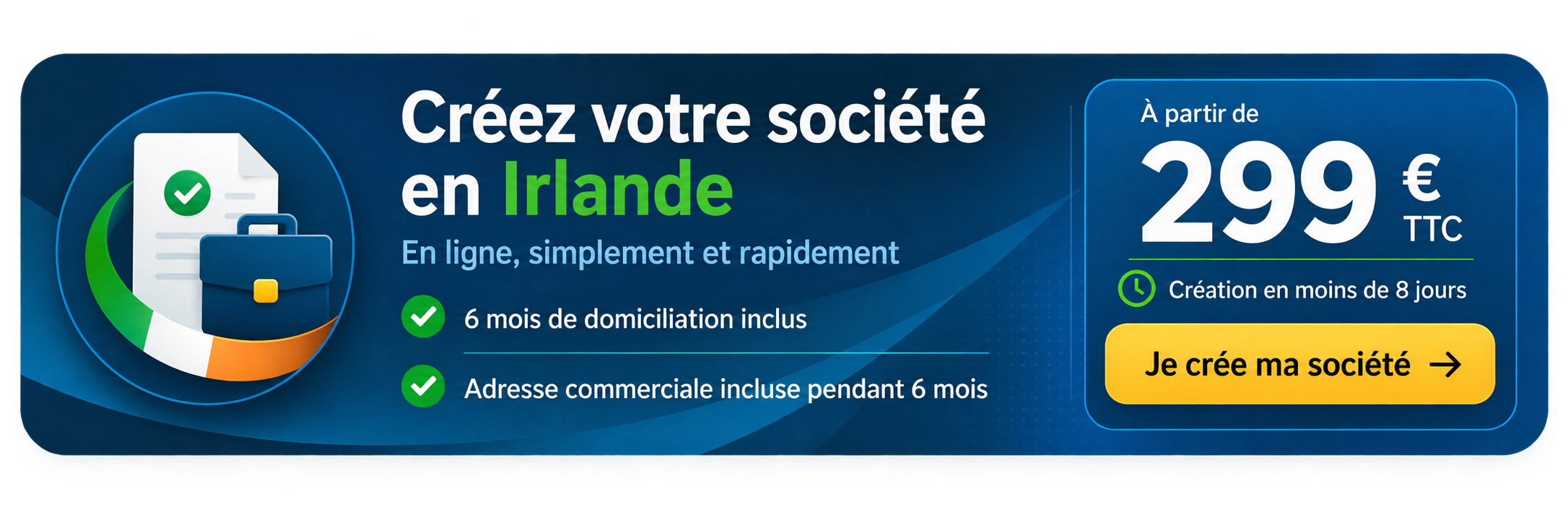 Création société en Irlande